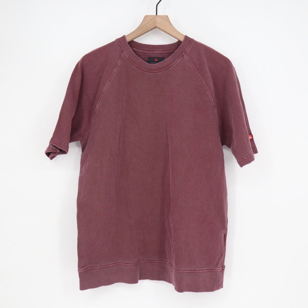 American Giant Burgundy Red Short Sleeve Sweatshirt Crewneck Tee Made in USA M