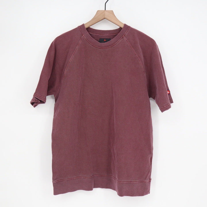 American Giant Burgundy Red Short Sleeve Sweatshirt Crewneck Tee Made in USA M