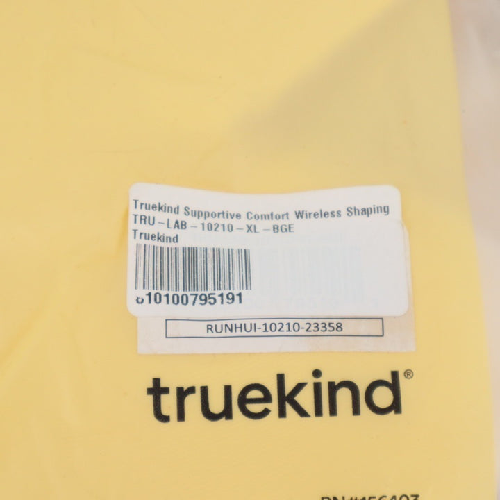 Truekind Supportive Comfort Wireless Shaping Bra Womens XL Beige Sweetheart Neck