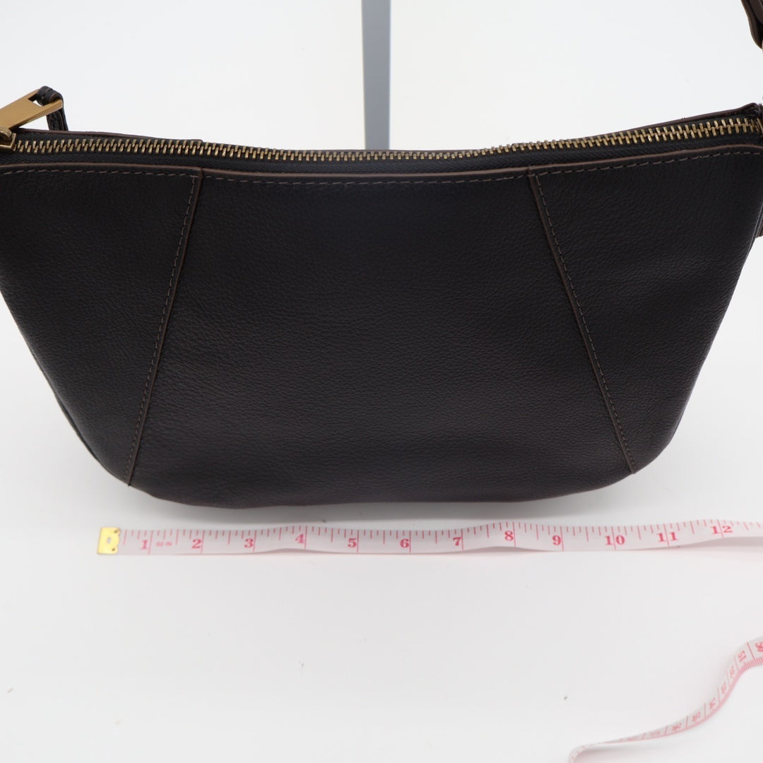 Fossil Skylar Womens Handbag Black Pebbled Leather Inner Pockets Shoulder Bag