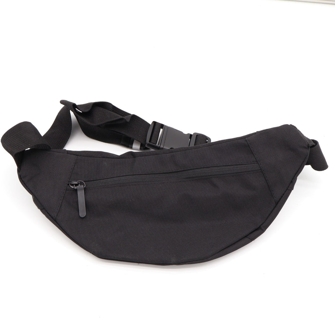 MAXTOP Black Zipper Pockets Adjustable Strap Crossbody Fanny Pack Bags