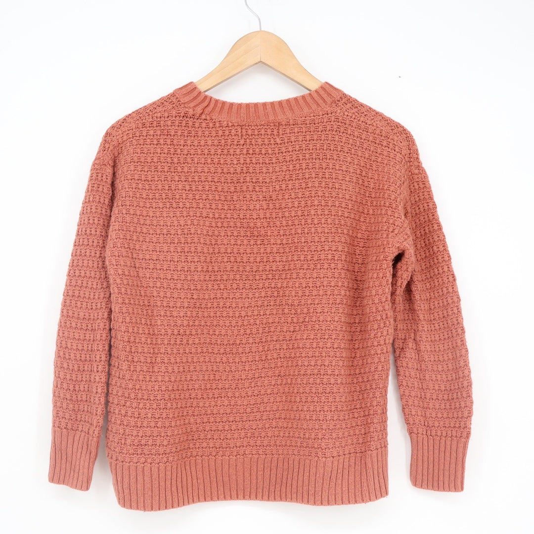 Old Navy Womens XS Petite Terracotta Coral Textured Knit Tunic Sweater Cotton