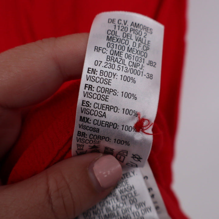 Roxy Red Cami Mini Dress Keyhole Spaghetti Straps Viscose M
