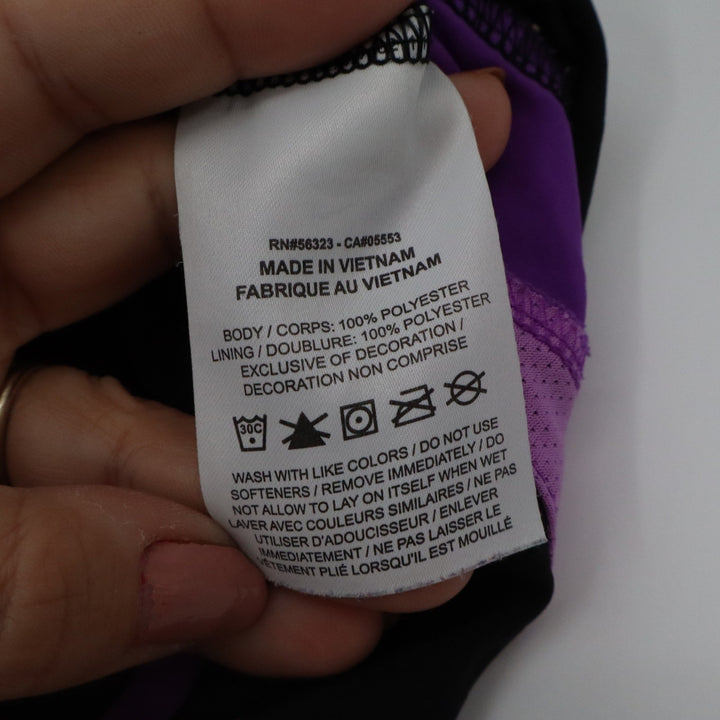 Nike Dri-FIT Womens Running Shorts Black Purple Colorblock Size M