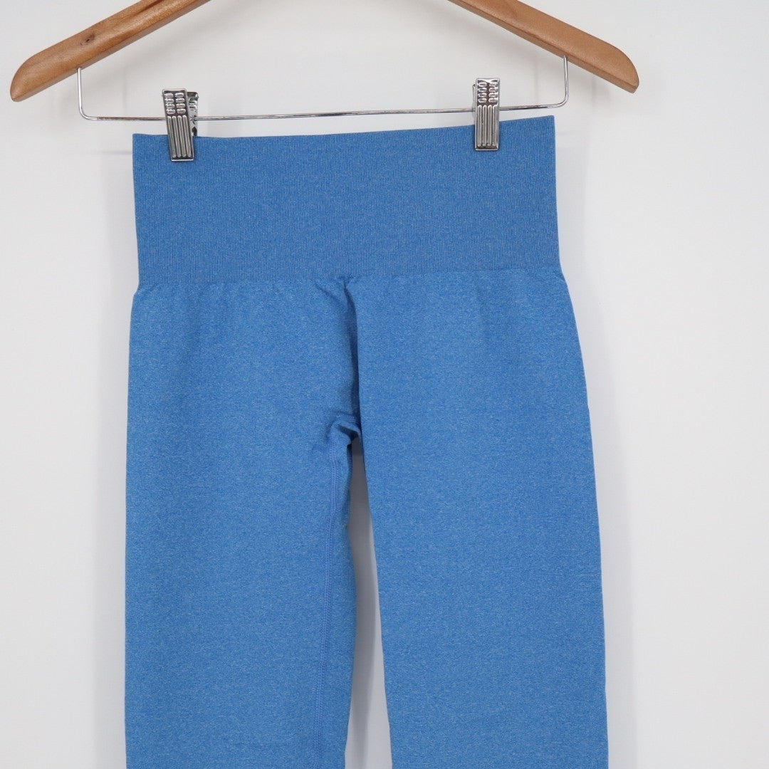NVGTN Seamless Contour Leggings Womens Small Blue Stretch Skinny Leg High Waist