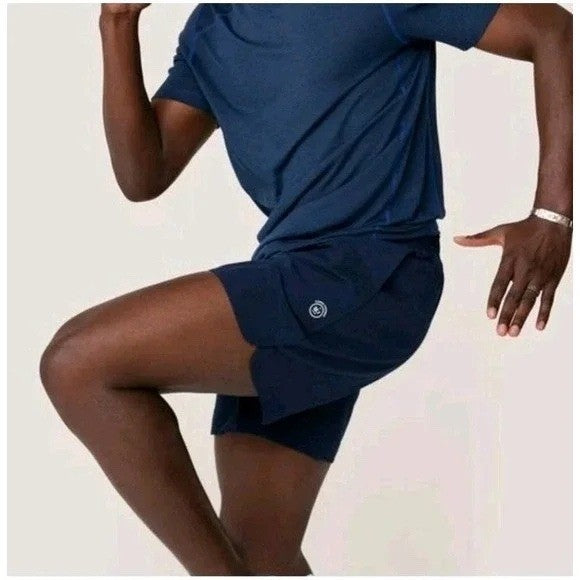 Allbirds Natural Run Shorts XXL Navy Blue Merino Wool Blend Athletic Performance