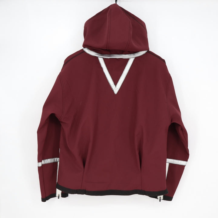 Reflective Rain Jackets Womens M Maroon Half Zip Hooded
