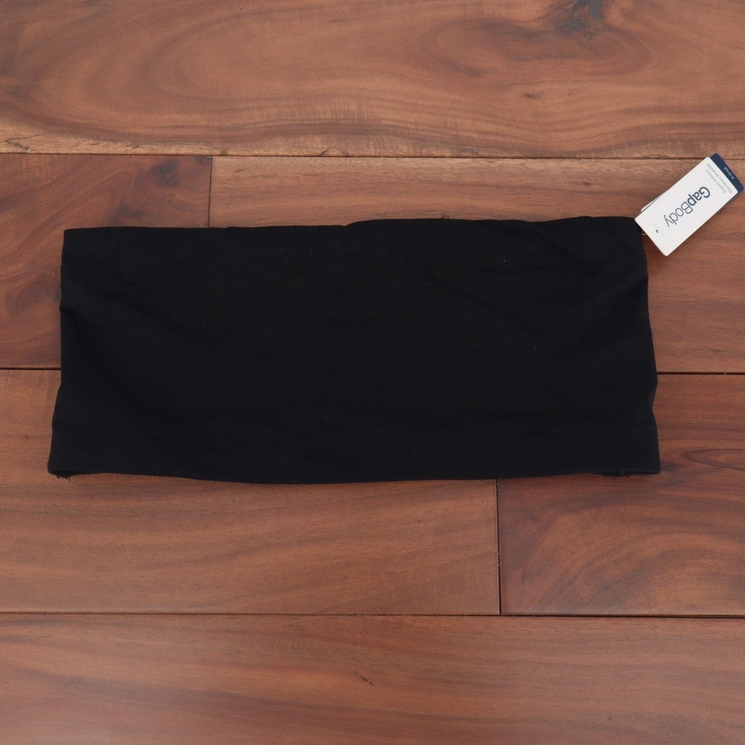 Gap GapBody Super Stretch Bandeau Bralette Bra Womens XS Black Nylon Strapless