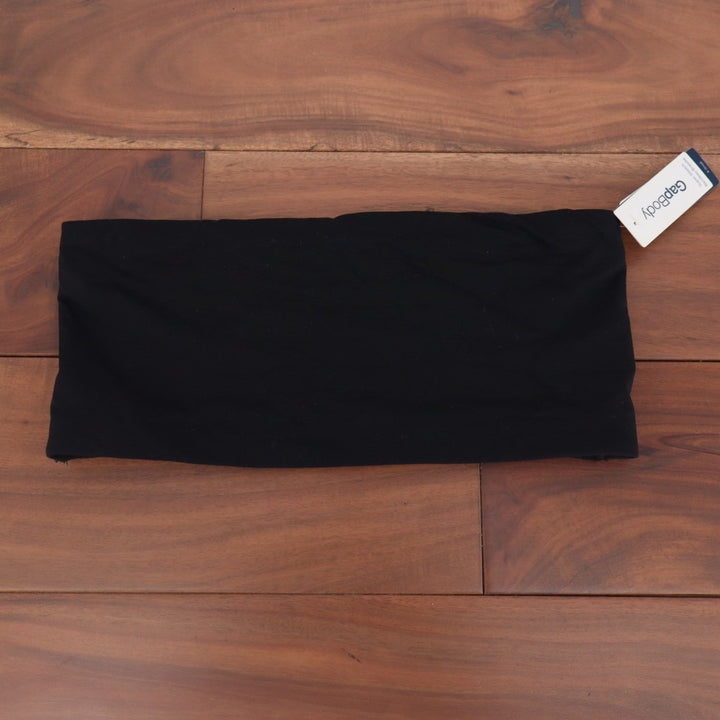 Gap GapBody Super Stretch Bandeau Bralette Bra Womens XS Black Nylon Strapless