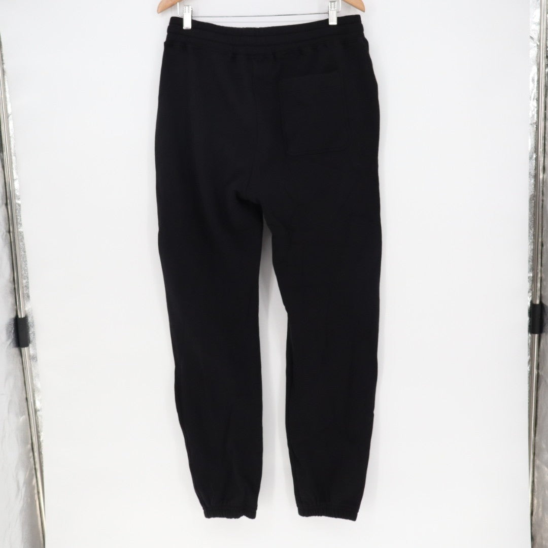 American Giant Sweatpants Men M Black Cotton Fleece Drawstring Waist Tapered Leg