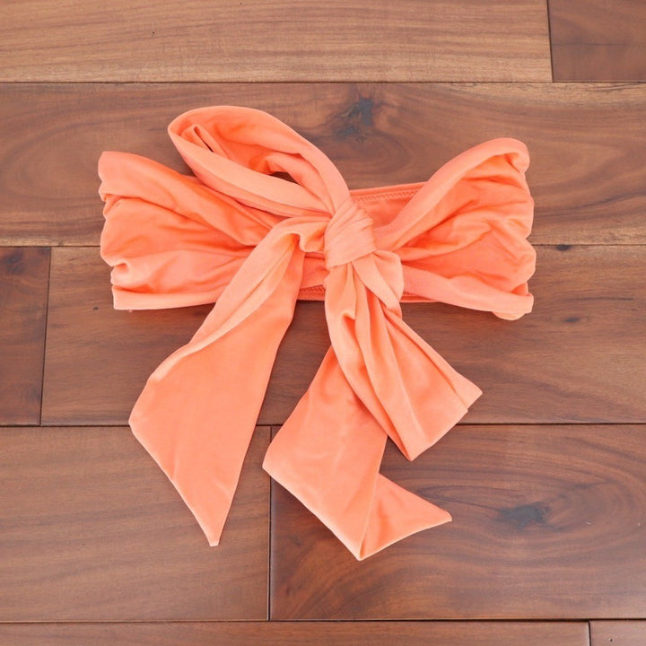 ASOS DESIGN Orange Bandeau Bikini Top Bow Detail Swimwear Size US 2