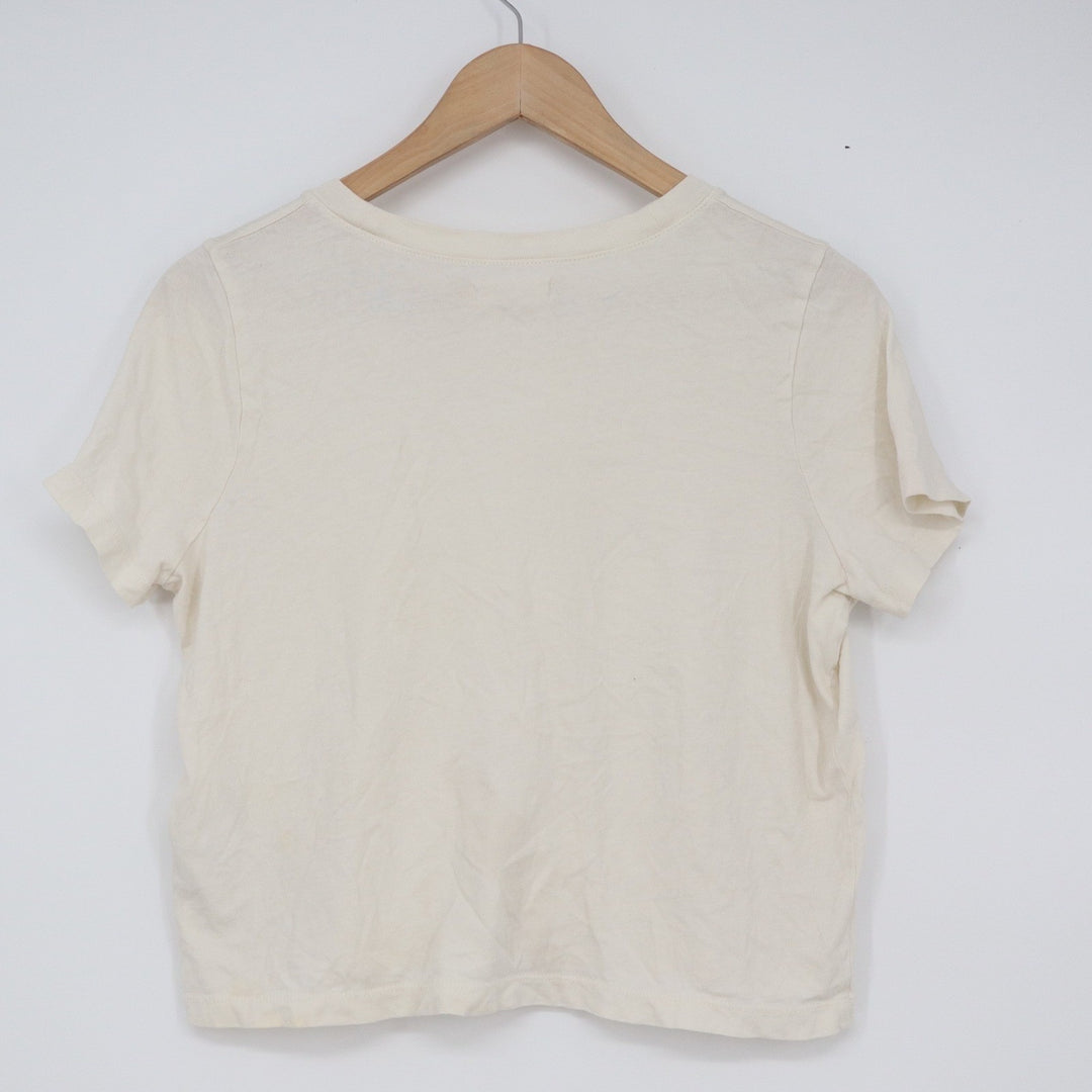 Madewell Womens XS Cream Off White 100% Cotton Short Sleeve Crewneck T-Shirt