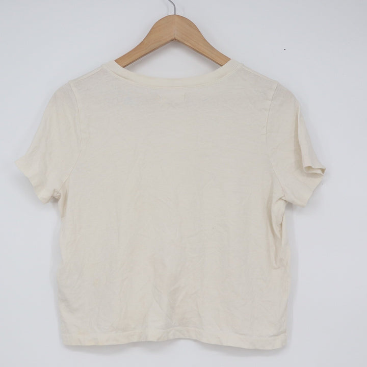 Madewell Womens XS Cream Off White 100% Cotton Short Sleeve Crewneck T-Shirt