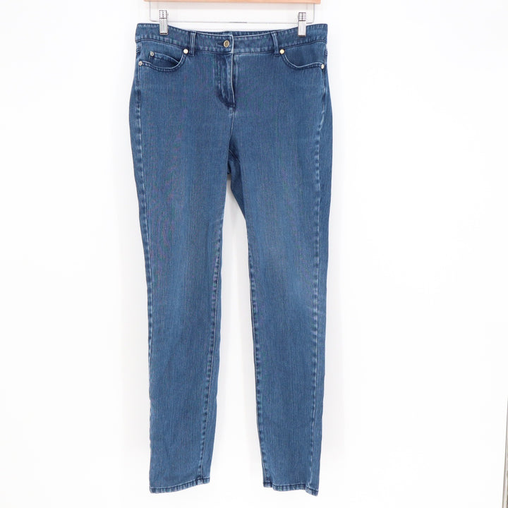 J.McLaughlin Lexi Straight Leg Jeans Medium Wash Blue Denim Womens Size 10