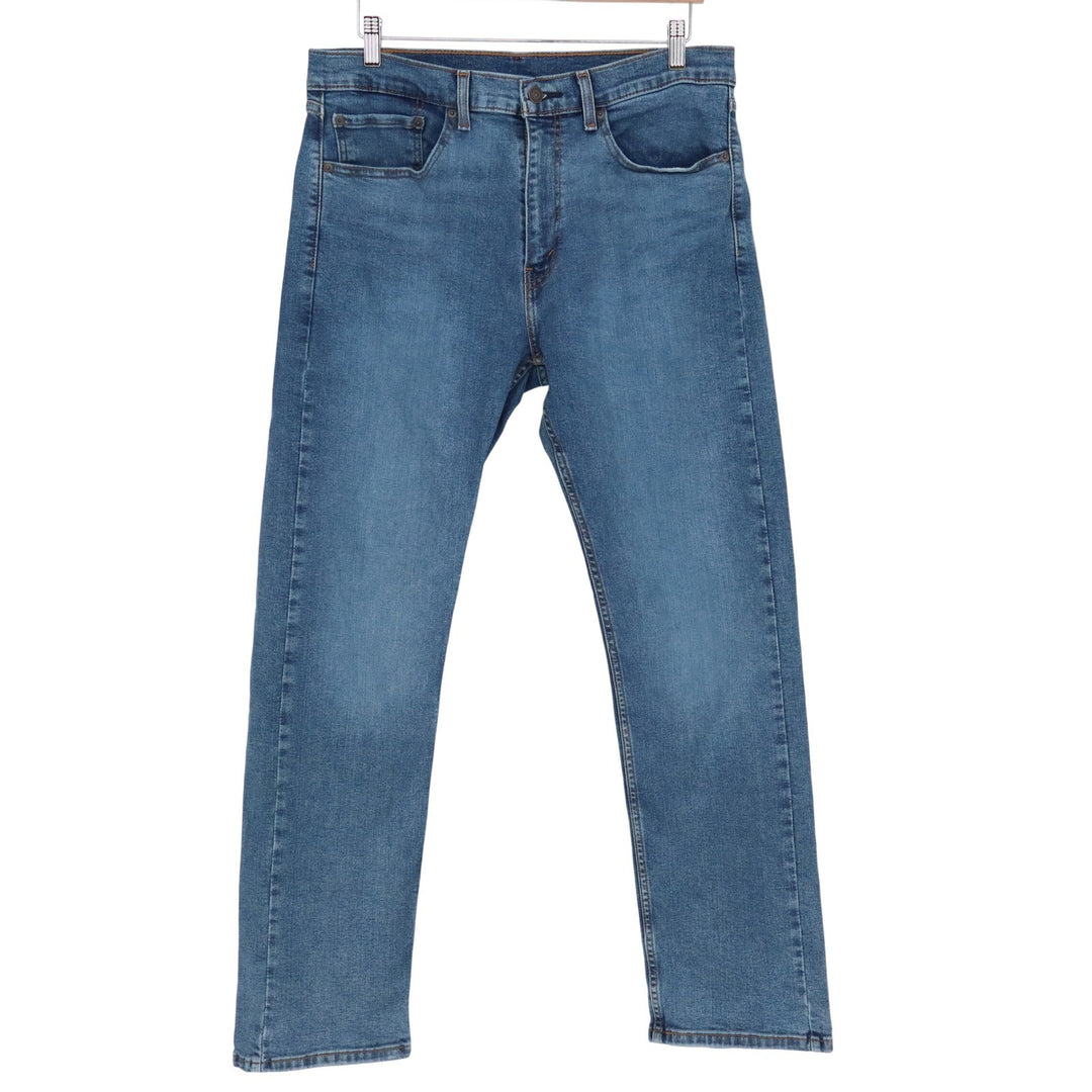 Levis 506 Straight Leg Mens Jeans Medium Wash Blue Denim 34x32 Stretch