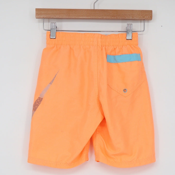 Nike Swim Trunks Boys S Orange Graphic Swoosh Board Shorts Good