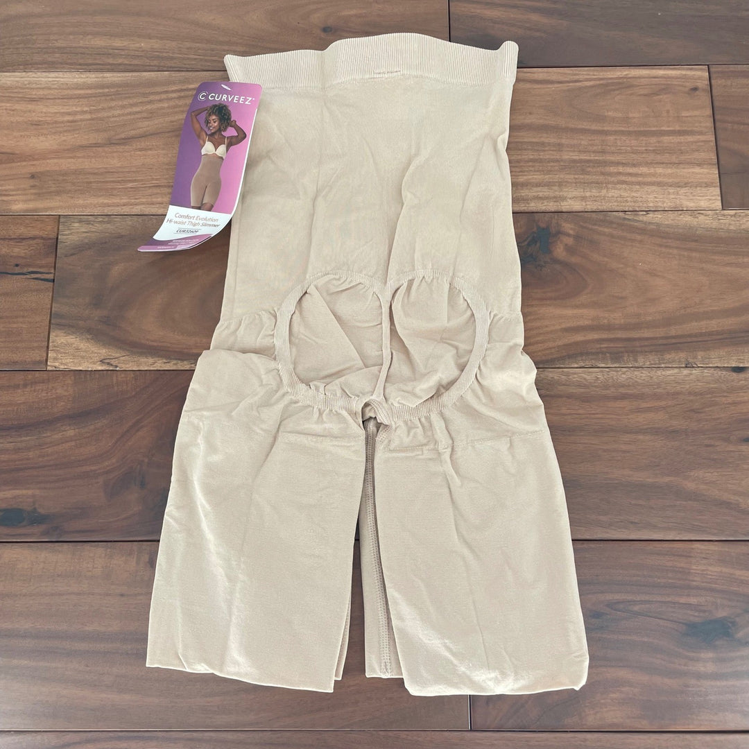 CURVEEZ Comfort Evolution Hi Waist Thigh Slimmer Gloss Nude Size L
