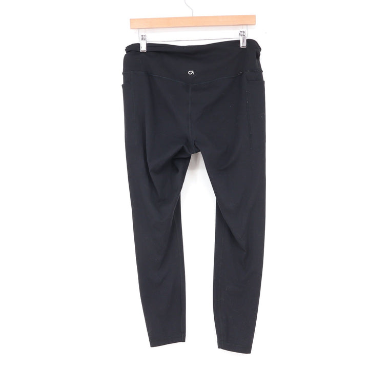 GapFit Womens Black Compression Moisture Wicking Activewear Leggings Large Reg