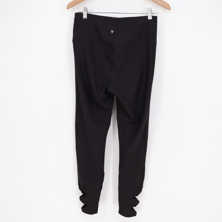 Old Navy Active PowerSoft High Rise Go Dry Leggings Black Size L Stirrup Detail