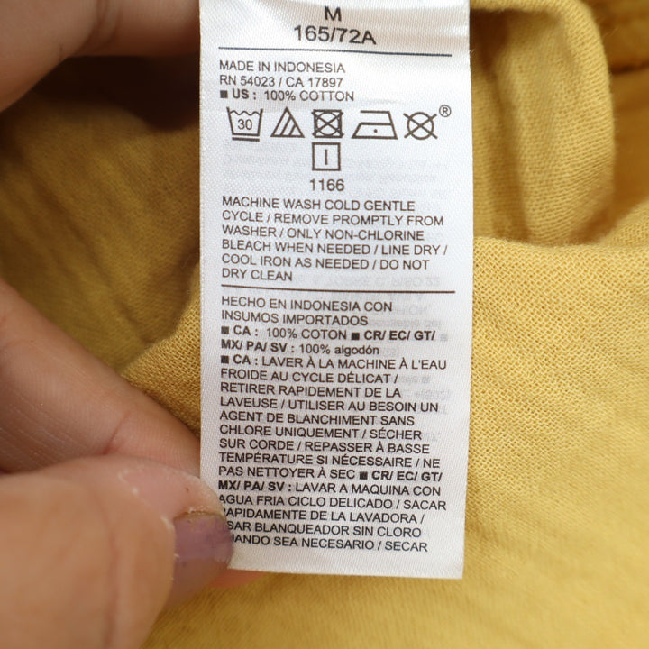 Old Navy Womens Yellow Cotton Gauze Comfort Waistband Drawstring Shorts Size M