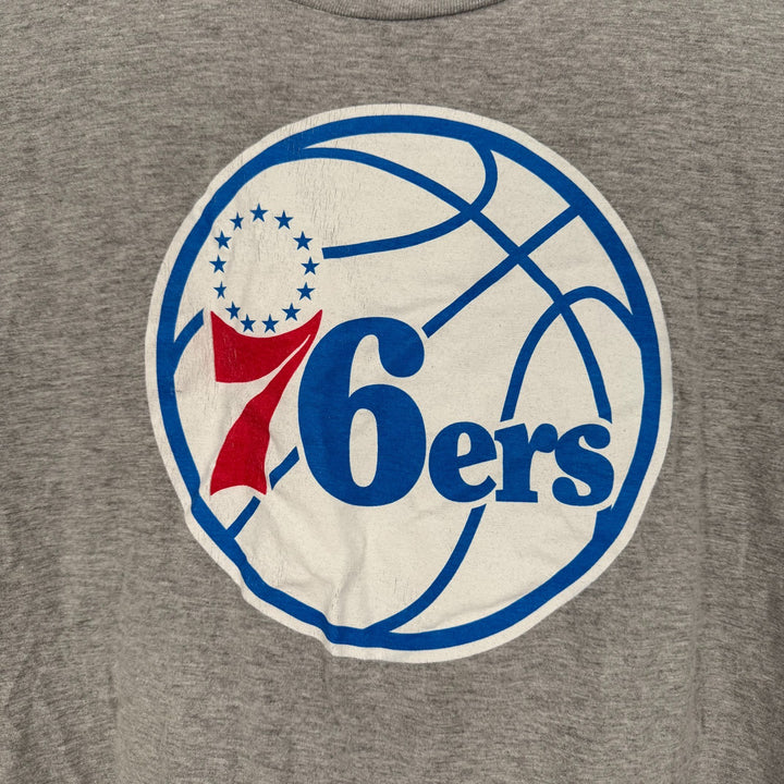Fanatics Shirt Mens Large Heather Gray Philadelphia 76ers Basketball Logo Cotton