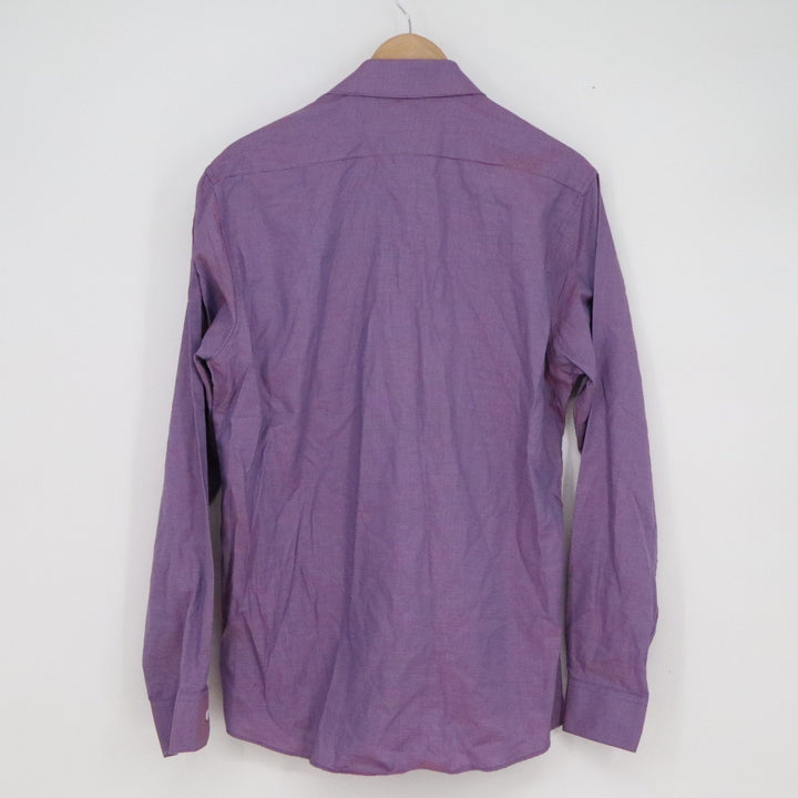 Original Penguin Mens Purple Heritage Slim Fit Button Down Shirt 15.5 34/35