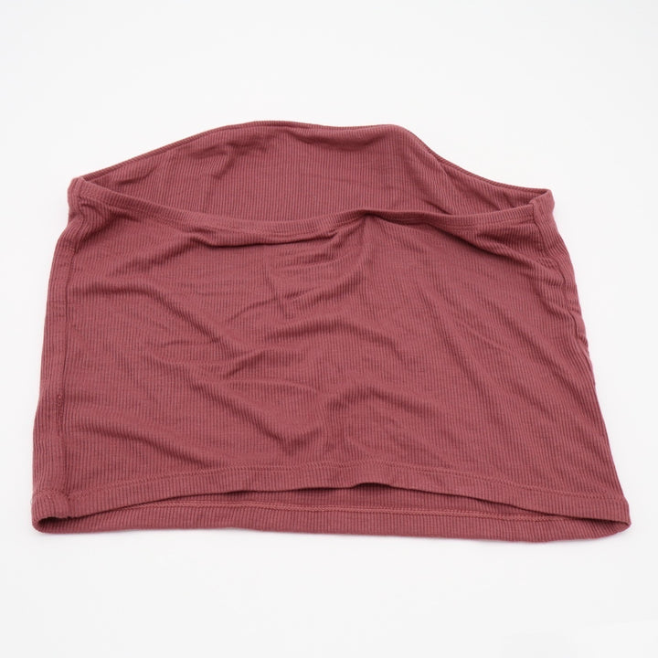 American Eagle Outfitters Soft & Sexy Crop Tube Top Womens L Burgundy Strapless