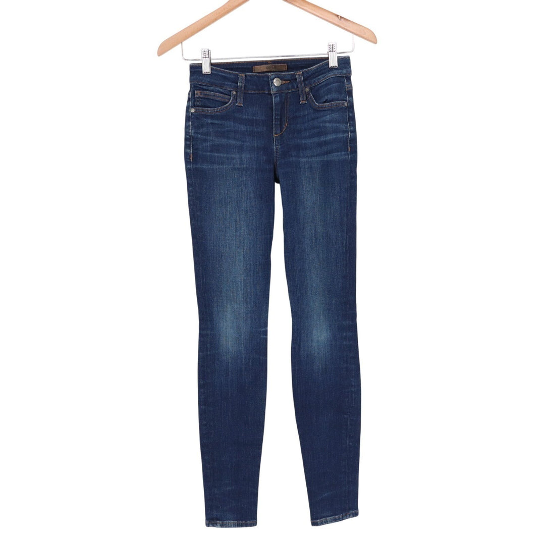 Joe's Flawless The Icon Mid Rise Skinny Ankle Jeans Womens 25 Blue Denim Stretch