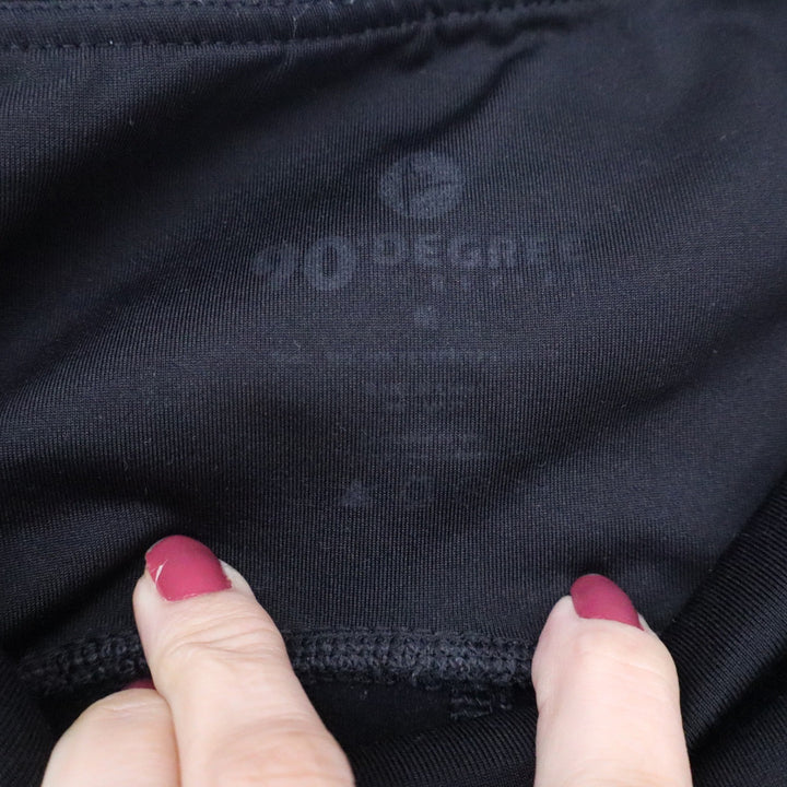 90 Degree by Reflex Womens Black High Rise Activewear Leggings Size Medium