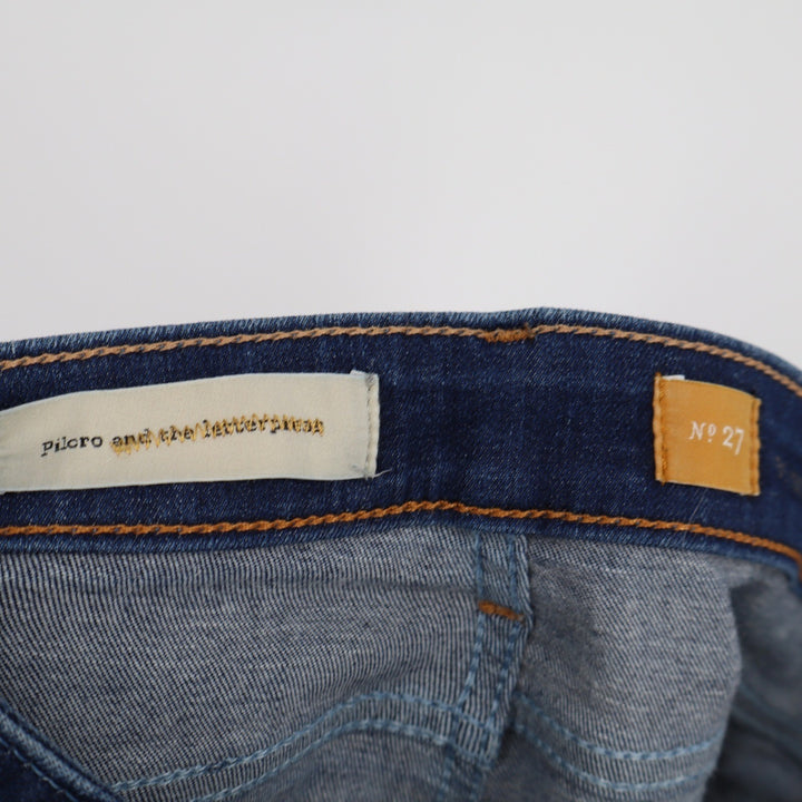 Pilcro and the Letterpress Womens Houndstooth Skinny Jeans Blue Size 27 No 27