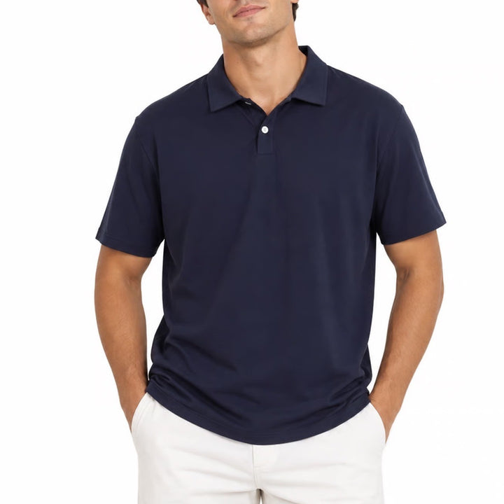 Polo Shirt Mens 2XL Navy Short Sleeve Moisture Wicking Golf Tennis Performance