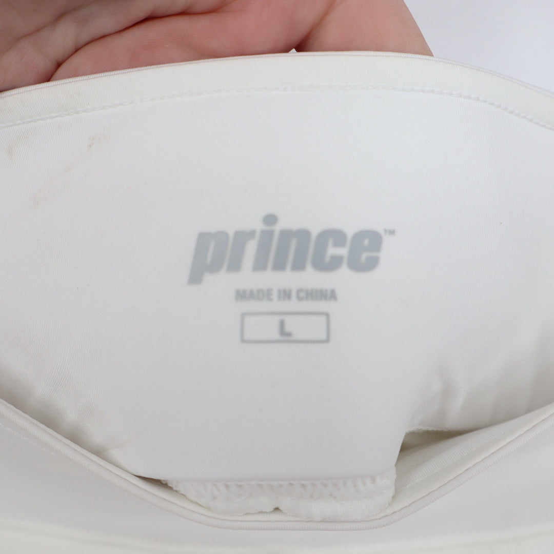 Prince Womens Cream White Athletic Tennis Skort Size Large Built-in Shorts