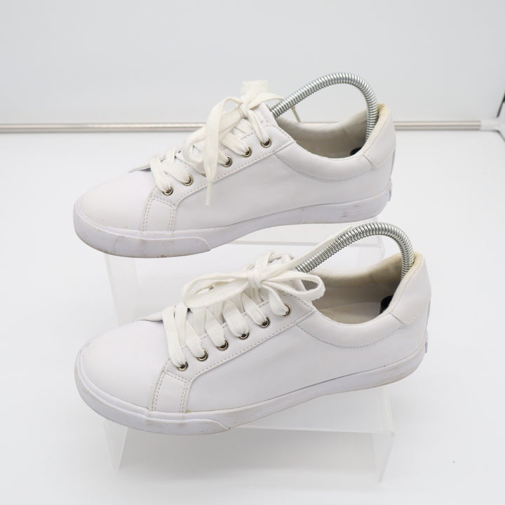 Nine West Layna Womens US 8M Trainers Shoes White Leather Athletic Sneakers