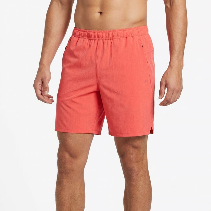 DSG Mens 8 Inch Agility Short Cabana Coral Heather Orange Pink Size M New