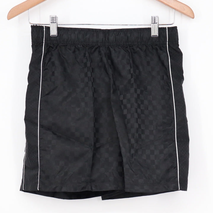 DSG Boys Black Woven Soccer Shorts Checkerboard Pattern Size L 14-16