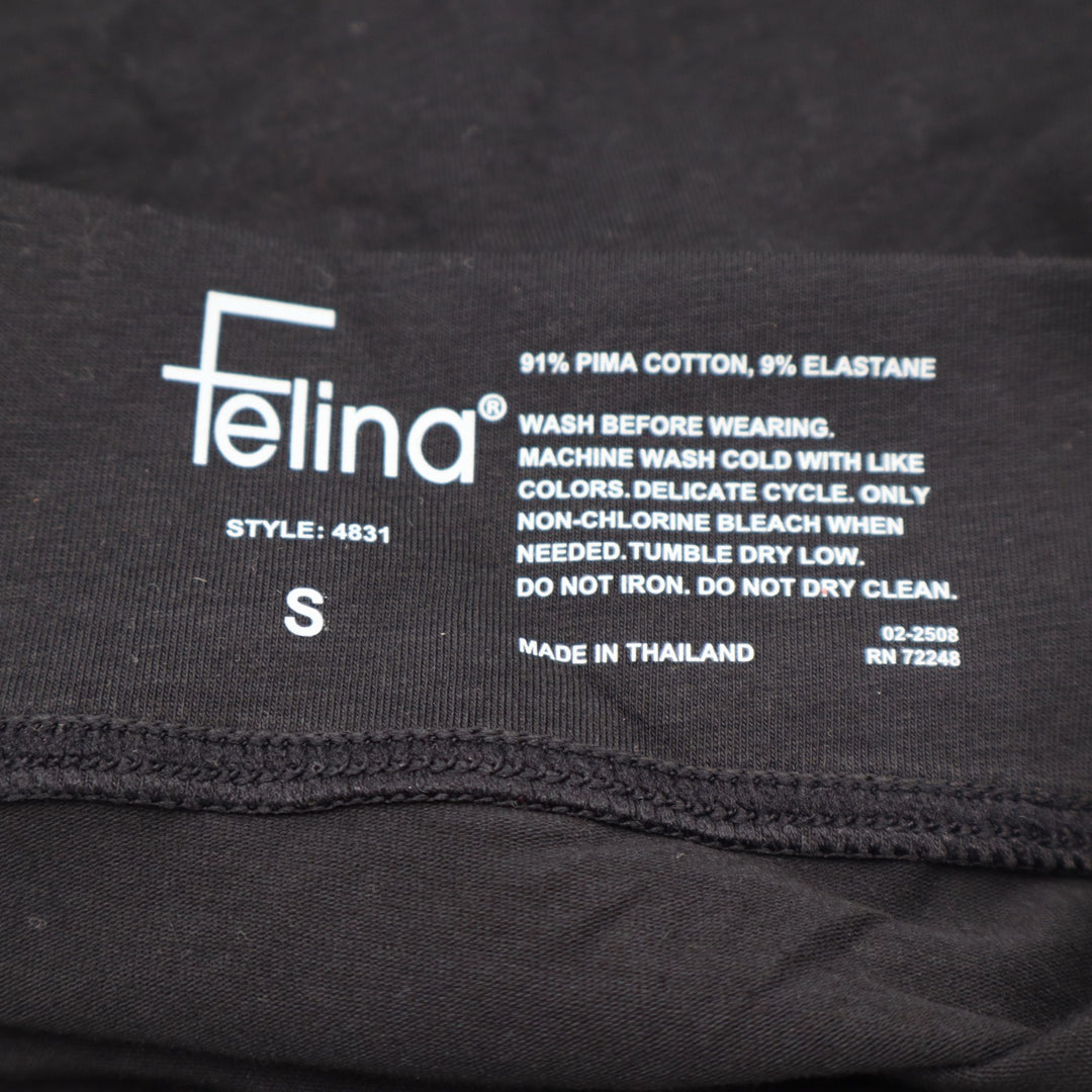 Felina Seamless Hipster Panties Womens Small Black Pima Cotton Stretch Underwear