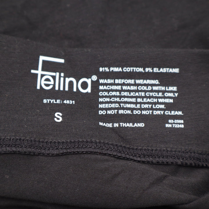 Felina Seamless Hipster Panties Womens Small Black Pima Cotton Stretch Underwear