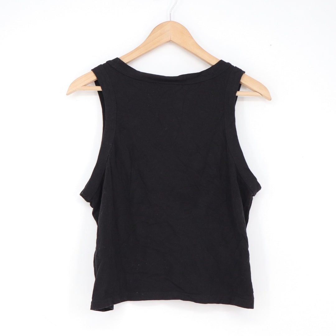 The North Face Tank Top Womens M Pride Rainbow Logo Black Cropped Excellent