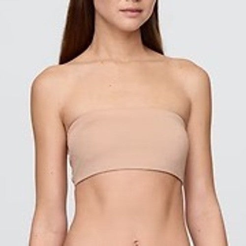 Gap SecondSkin Bandeau Bralette Bra Medium Beige Wireless Stretch Strapless