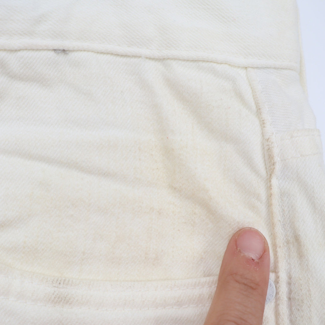 7 For All Mankind Paxtyn Skinny Jeans Mens 34 White Cotton ATA13948A USA Made