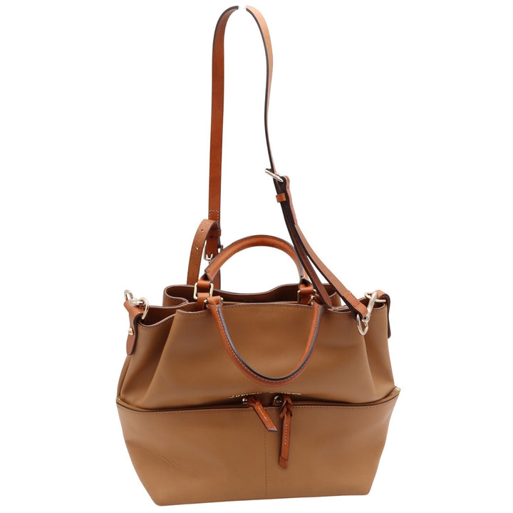 Dooney & Bourke Satchel Womens Large Leather Tan Crossbody Handbag Excellent