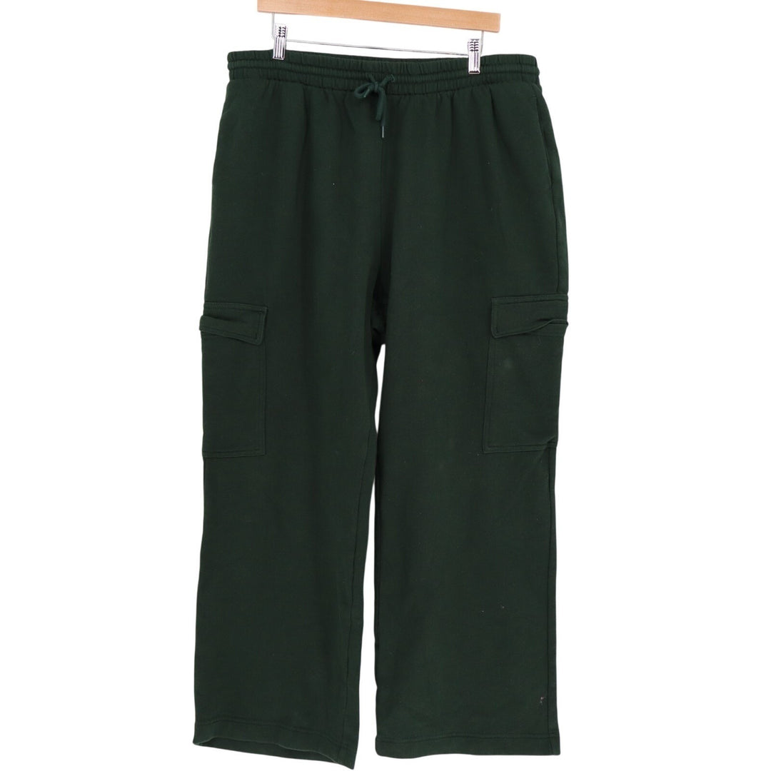 Old Navy Socomfy Sweatpants Womens XL Olive Green Cotton Cargo Pockets Wide Leg