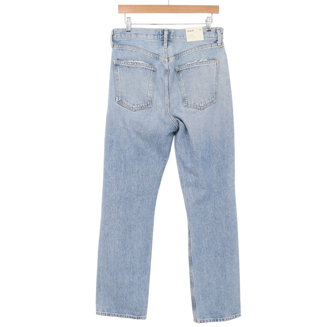 AGOLDE Jeans Womens 28 90's Jean Mid Rise Loose Straight Threadbare Blue NEW