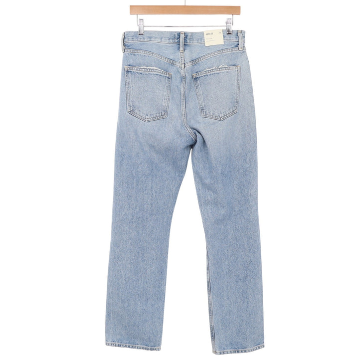 AGOLDE Jeans Womens 28 90's Jean Mid Rise Loose Straight Threadbare Blue NEW