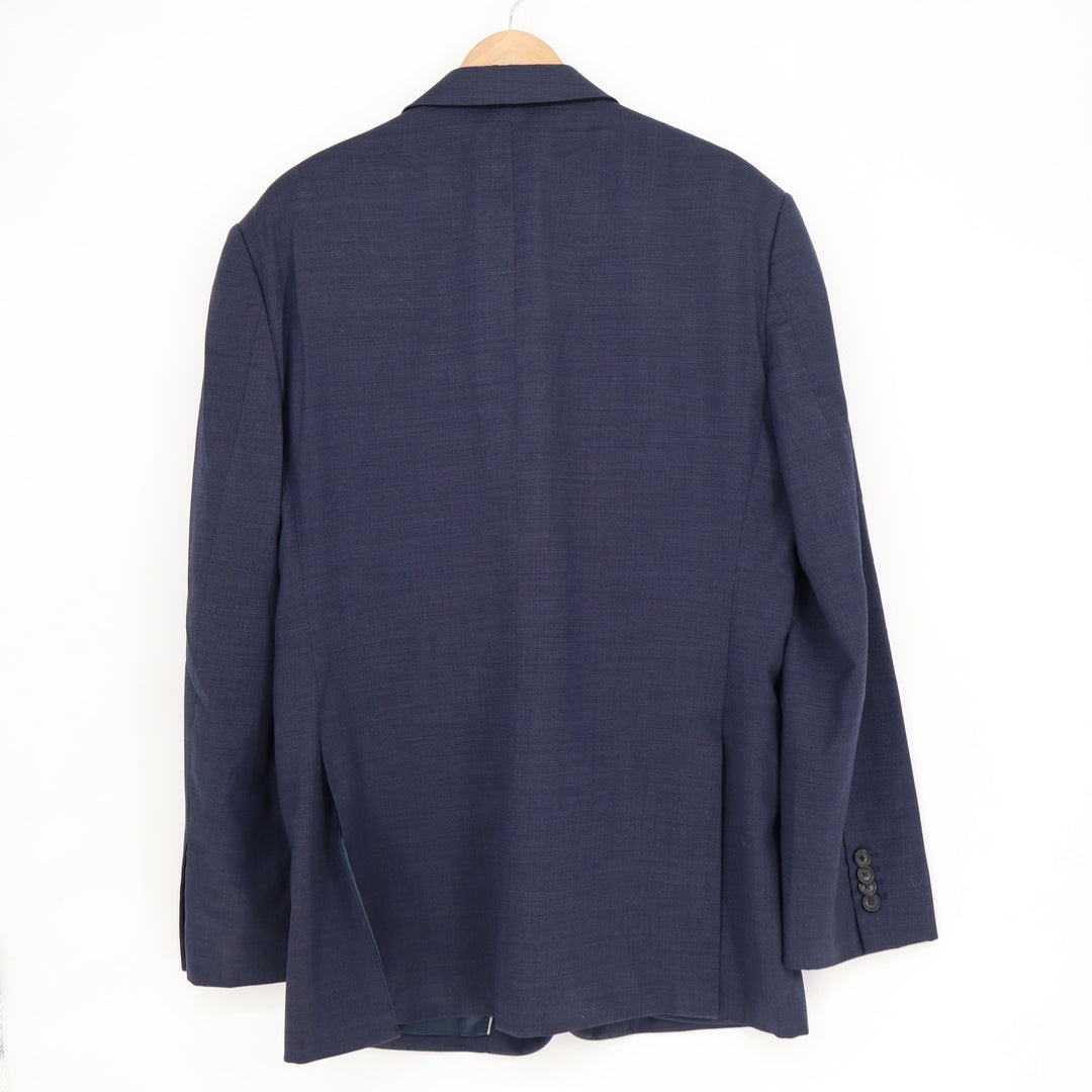 Awearness Kenneth Cole Mens Navy Blue Textured Two Button Blazer Suit Jacket