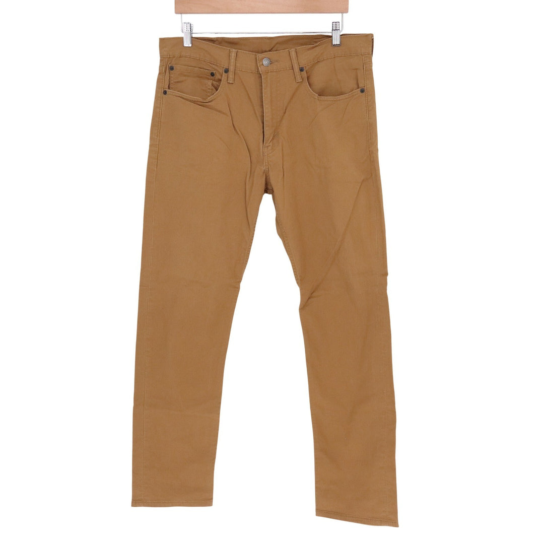 Levis 502 Regular Taper Pants Mens 34x32 Tan Brown Stretch Twill Chino