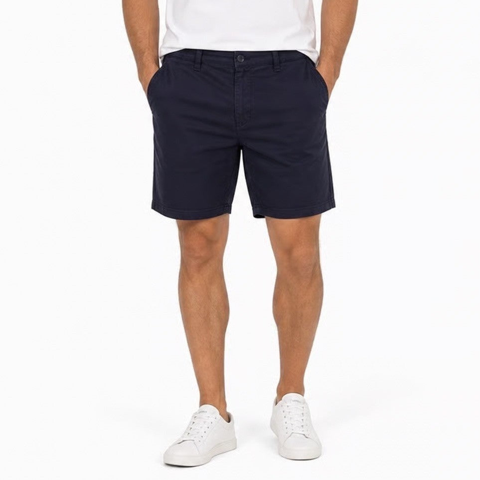 Mavi Jeans Mike Mens Navy Blue Chino Shorts Size 35 Cotton Stretch