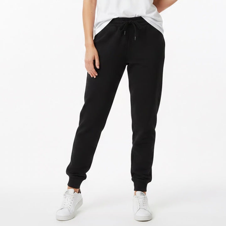 H&M Basics Jogger Pants Womens Large Black Cotton Drawstring Waist Skinny Legs