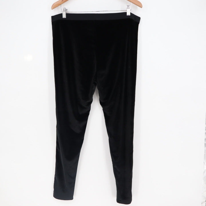 Nordstrom Velvet Leggings Black White Stripe Athletic Athleisure XL