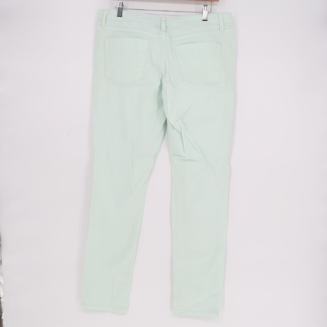 Mossimo Skinny Premium Denim Jeans Womens 8 Mint Green Cotton Stretch Mid Rise